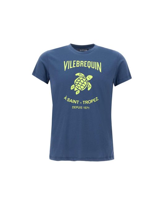 Vilebrequin Blue Cotton T-Shirt for men