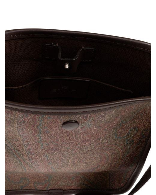 Etro Blue Shoulder Bag Paisley Jacquard for men