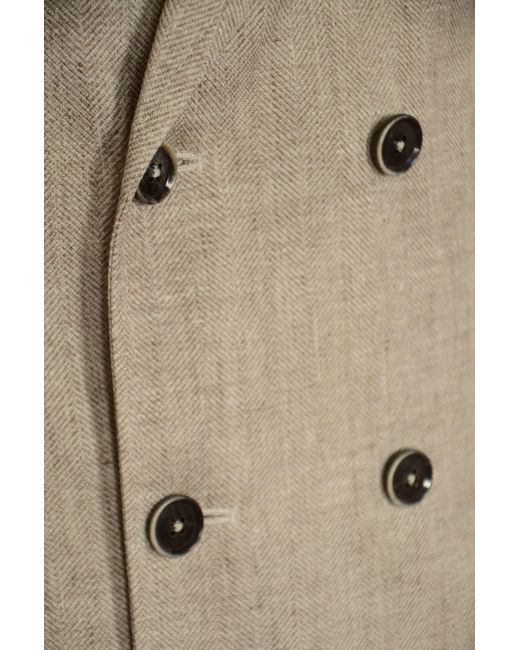Circolo 1901 Natural Patched Pocket Double-Breasted Formal Dinner Jacket for men