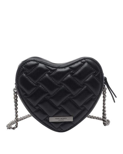 Kurt Geiger Black Kensington Heart X Body Crossbody Bag