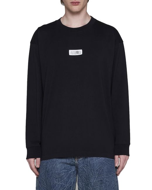 MM6 by Maison Martin Margiela Black T-Shirts And Polos for men