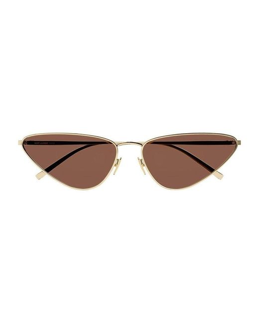 Saint Laurent Brown Sunglasses Cat Eye Full Rim, Frame And Lens Sl487003