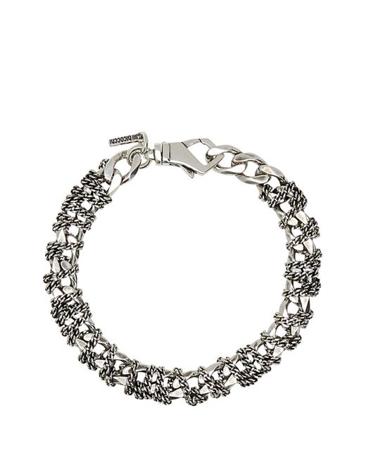 Emanuele Bicocchi Metallic 925 Entwined Chain Bracelet