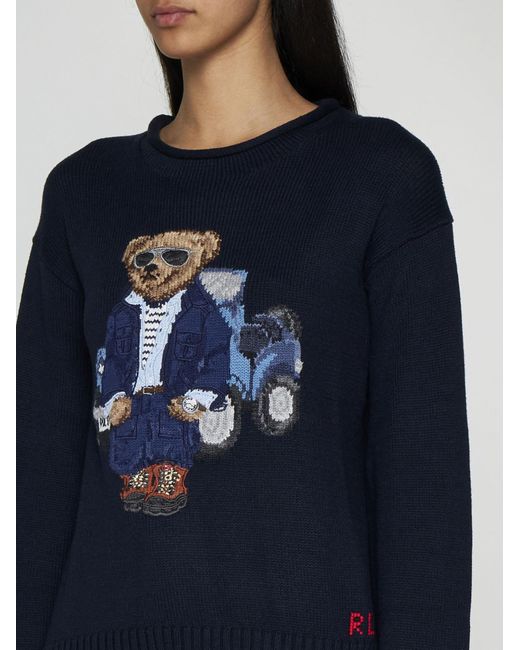 Ralph Lauren Blue Bear Cotton Sweater