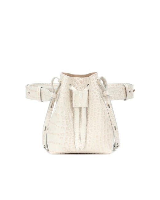 Nanushka White Minee Convertible Bucket Bag