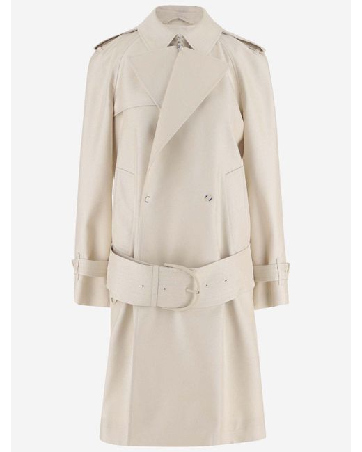 Burberry Natural Silk Blend Trench Coat
