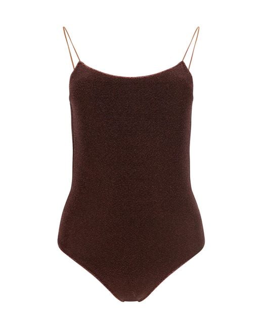 Oseree Brown Lumiere Maillot Swimsuit Swimwear