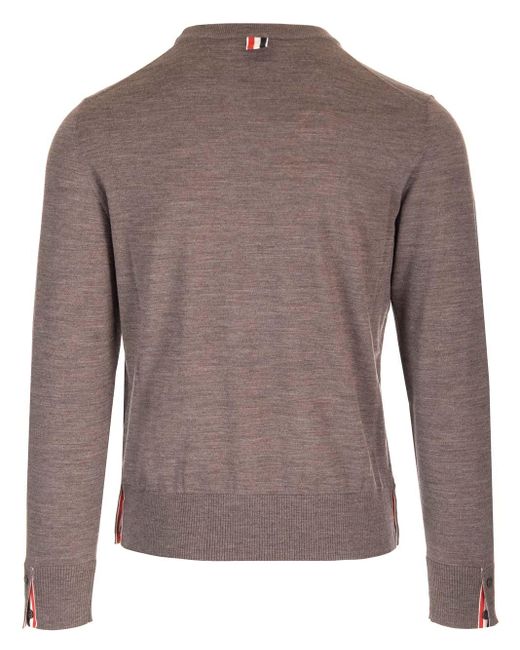Thom Browne Brown Relaxed-fit Crew Neck Pullover for men