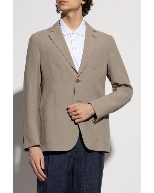 Giorgio Armani Brown Jacket With Pockets for men