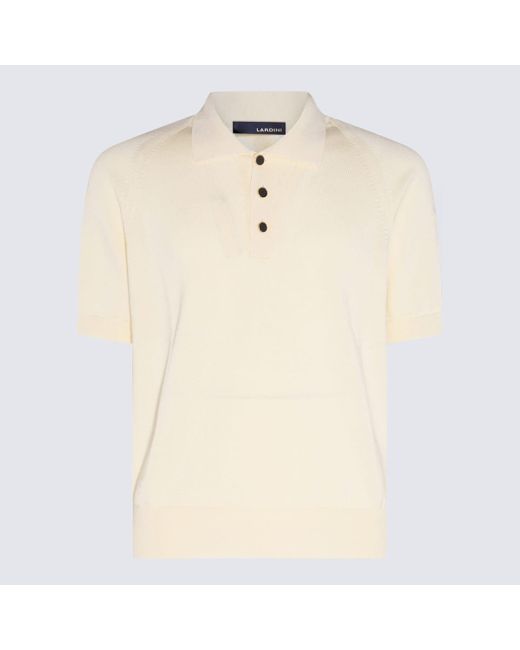 Lardini White Cotton Polo Shirt for men