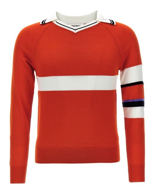 Wales Bonner Red Calm Sweater
