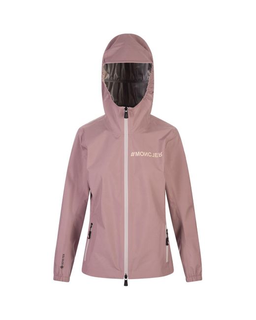 3 MONCLER GRENOBLE Pink Light Valles Hooded Jacket