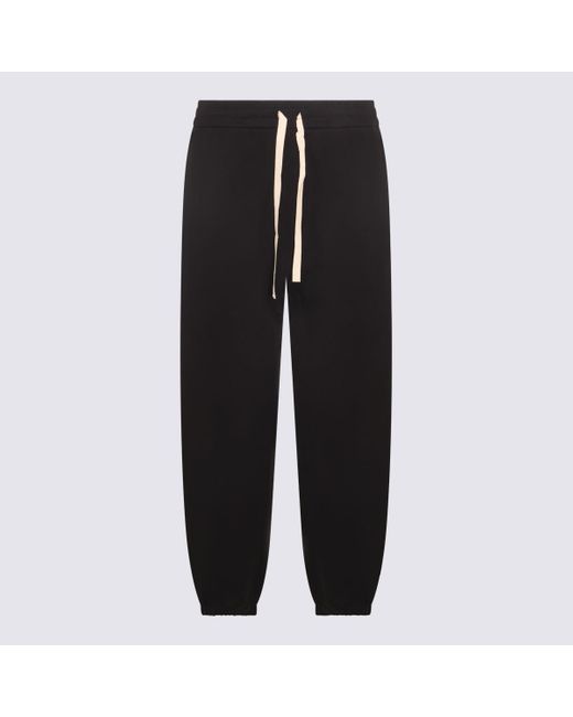 Jil Sander Black Cotton Track Pants for men