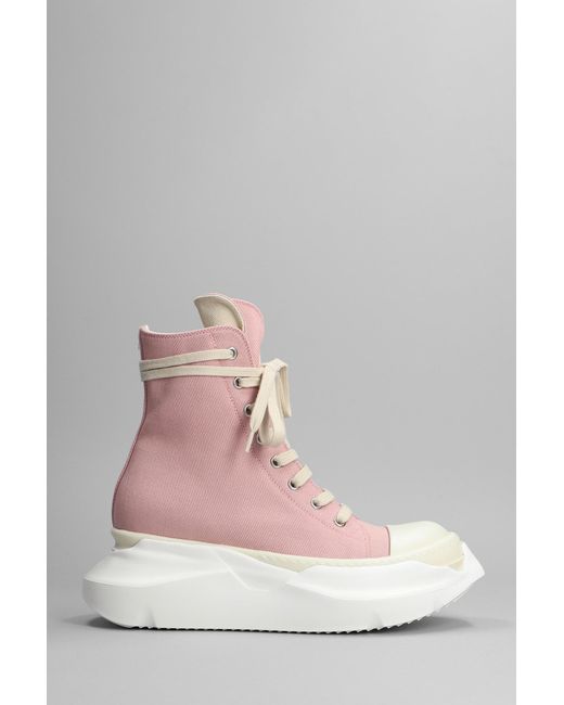 Rick Owens Pink Abstract Sneakers