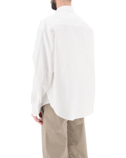 AMI White Ami De Coeur Boxy Shirt for men