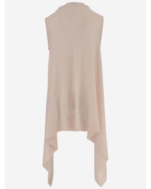 Sa Su Phi Natural Long Cashmere And Silk Knit Knitwear