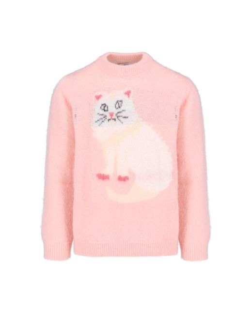 Pink cat jumper deals