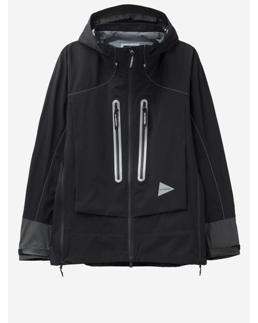 And Wander Black Jacket Pertex Shield Nylon for men