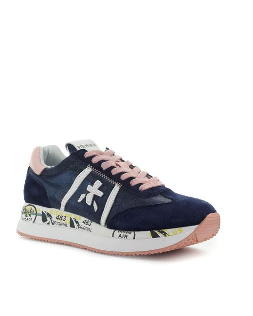 Premiata Primavera Estate 2021 sneakers conny in blu - CONNY 4649