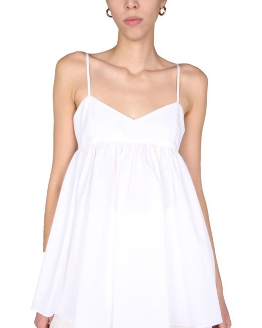 Aspesi White Poplin Top Cotton Tops
