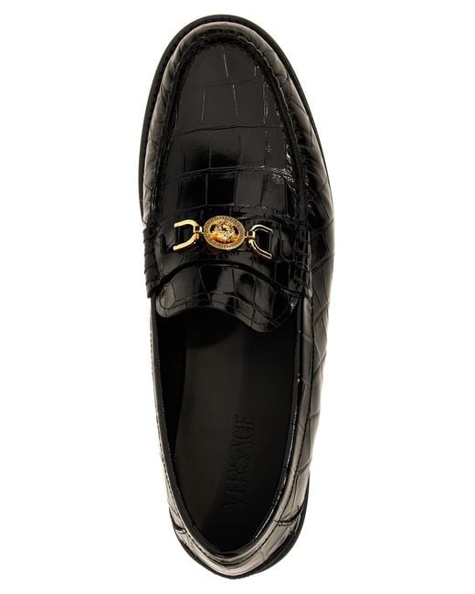 Versace Black 'Medusa '95' Loafers for men