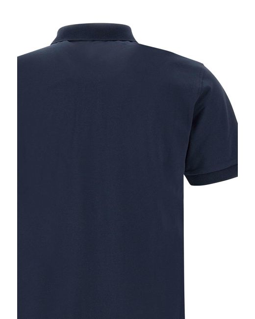 Sun 68 Blue Big Logocotton Polo Shirt for men
