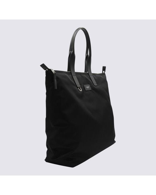 Dolce & Gabbana Black Tote Bag Crocodile Print for men