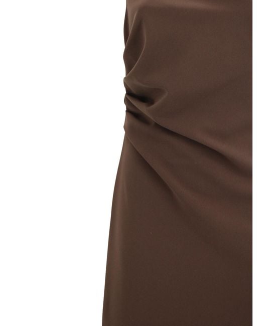 P.A.R.O.S.H. Brown Dresses Polyester