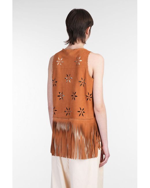 Antik Batik Orange Tya Vest Color