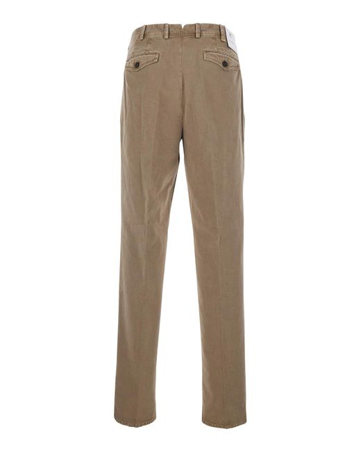 PT Torino Natural Pants With Pockets And Ribbed Hems Tech Fabric For Trousers for men