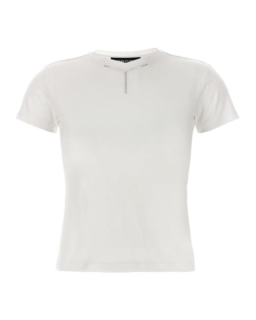 Y. Project White Y Baby Tee T-shirt