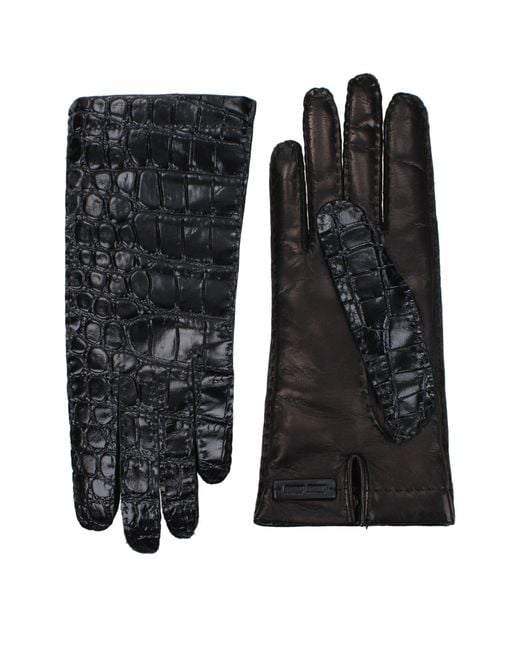 Miu Miu Black Gloves Leather