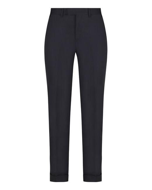 PT Torino Blue Wool Blend Trousers Chinos for men