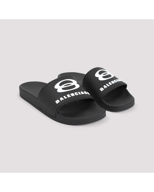 Balenciaga Black Pool Slide for men