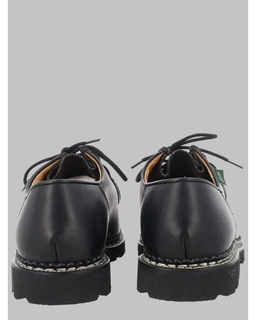 Paraboot Gray Moccasins Michael Calf Leather Lace-Up Shoes for men