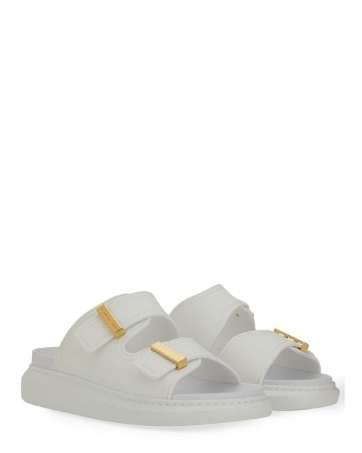 McQueen White Oversize Hybrid Sandal Thermoplastic Polyurethane