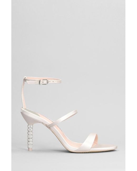 Sophia Webster Rosalind Sandals In White Satin