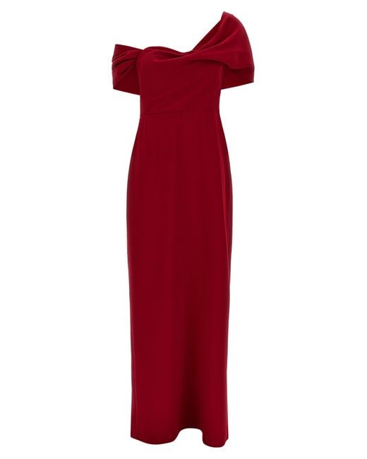 Carolina Herrera Red Column Dress