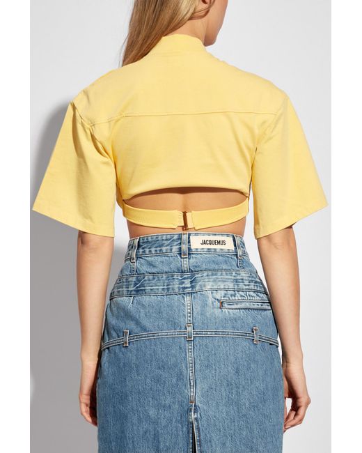 Jacquemus Yellow Cropped Top