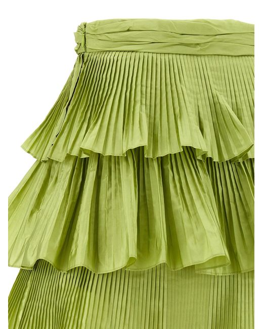 Valentino Garavani Green Skirt Velentino Taffetà