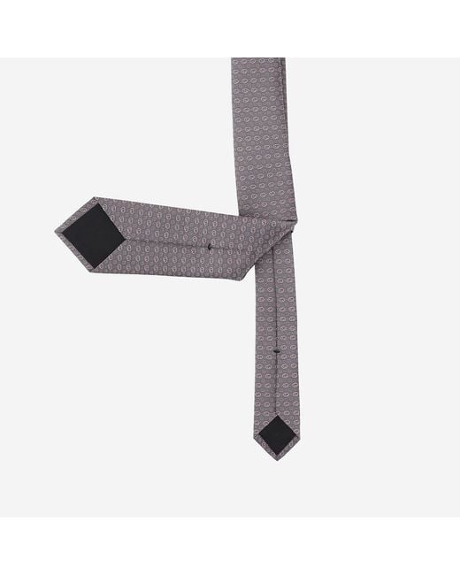Gucci Purple Silk Tie Jacquard Gg Cross Ties & Bow for men
