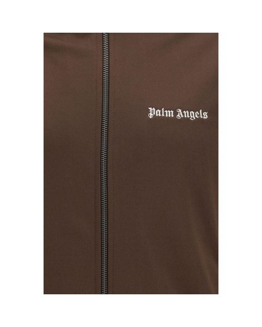 Palm Angels Brown Polyester Shell Jacket Clothing for men