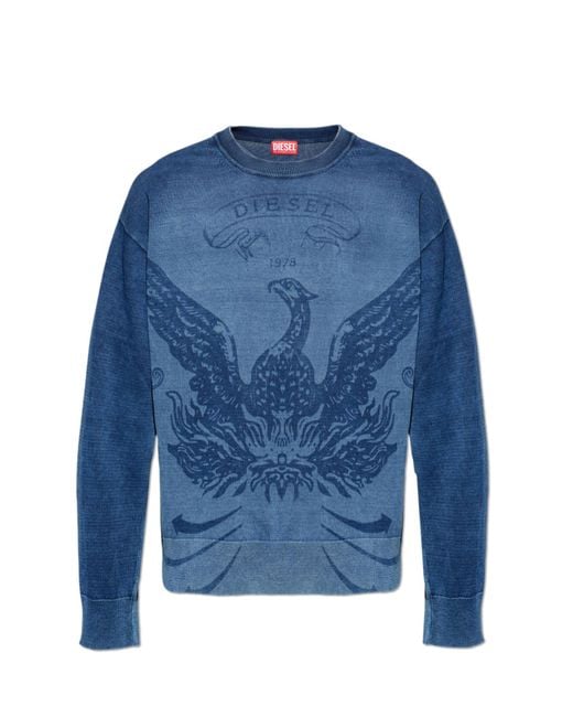 DIESEL Blue Sweater K-Fenicol for men