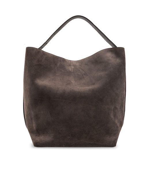 Totême  Brown Suede Shopper Bag