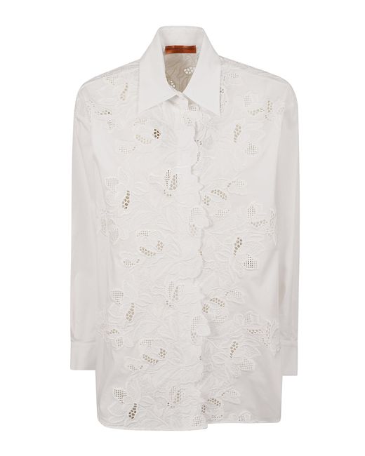 Ermanno Scervino White Camicia Over Co Ea