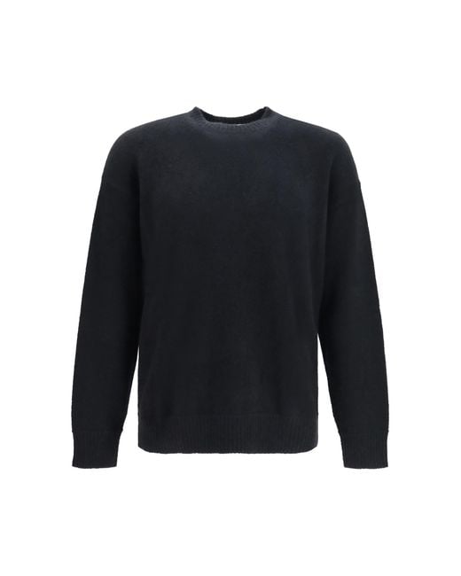 Laneus Blue Cashmere And Silk Crewneck Sweater for men