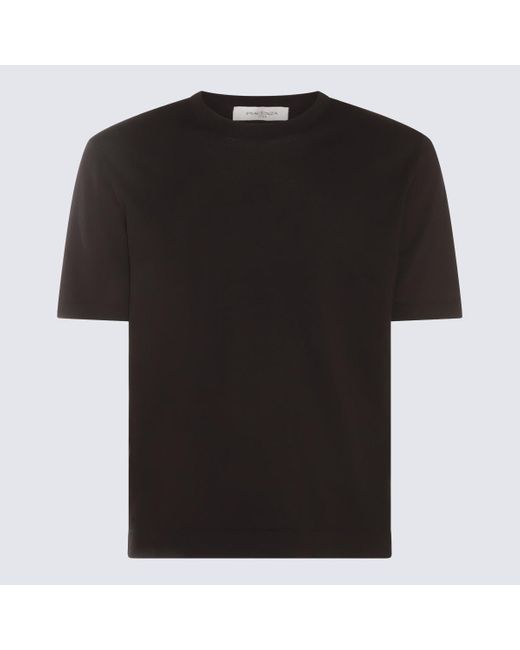 Piacenza Cashmere Black Cotton T-Shirt for men