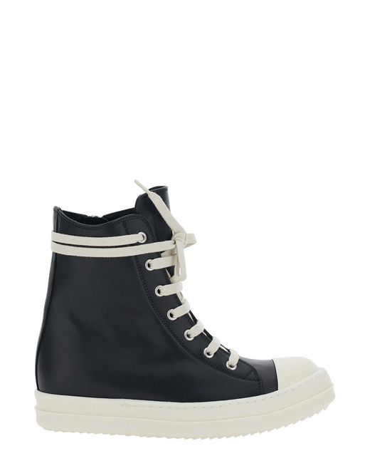 Rick Owens Blue Sneakers Leather Trainers