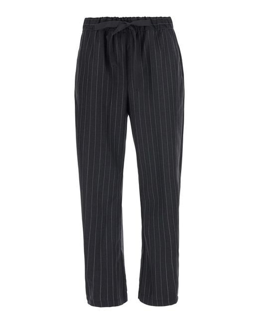 Semicouture Blue Pants Buddy Wool Trousers