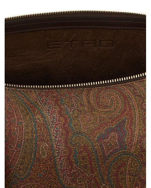 Etro Brown Cotton Crossbody Bag